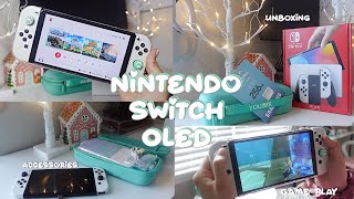 Nintendo Switch OLED unboxing and accessories  game play Nintendo zelda unboxing [upl. by Lekcim]