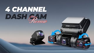 PRUVEEO Dash Cam with 360Degree View Full 4 Channel View for Ultimate Coverage  Dash Cam Review [upl. by Drof99]