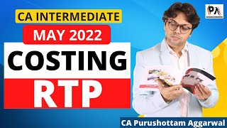 CA Inter Costing RTP May 2022 Exams  Costing Latest Revision Test Paper Solved  ICAI [upl. by Tung]