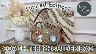 THE BAG REVIEW COACH TERI SHOULDER BAG PEANUTS EDITION  COACH X PEANUTS  LIMITED EDITION [upl. by Watson541]