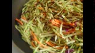 Yummy Sauteed Broccoli Slaw Low Carb [upl. by Noyrb]