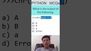 Fast Python MCQ Explained  Learn Python Quickly infytqmcq infytq shorts python infytqpython [upl. by Princess]