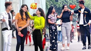 Pulling Cheeks Prank Part 8  Prayagraj NewPrank trending  Khushi Pandey [upl. by Fairman986]