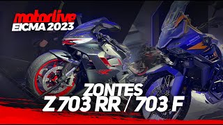 EICMA 2023  ZONTES 703 RR 703 F  MOTORLIVE [upl. by Leiruh134]