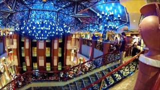 Carnival Liberty Atrium amp Promenade Time Lapse [upl. by Motch297]