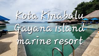 Kota Kinabalu  Gayana Island Marine resort  Sabah  Borneo  Drone footage [upl. by Atteragram414]