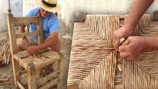 SILLAS ARTESANAS con fibras naturales de anea  El sillero  Oficios Perdidos  Documental [upl. by Enerod]