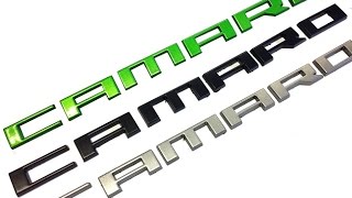 20102015 Camaro Fender Name Plate Emblem Lettering Painted [upl. by Gabel]