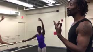 Edward Franklin teaching ballet to the Youth Dance Ensemble [upl. by Ecinnej]