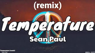 Temperature lyrics remix  Sean Paul [upl. by Adnawed301]