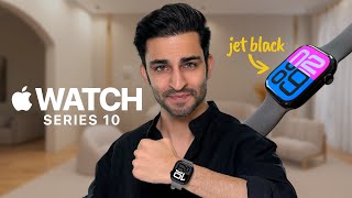 Apple Watch Series 10 Jet Black Unboxing  First Impressions ⌚️✨ [upl. by Ennahs]