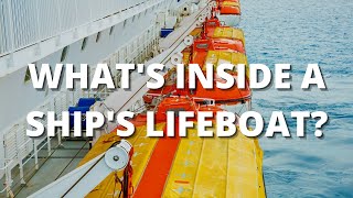 Whats Inside A Ships Lifeboat [upl. by Darce296]