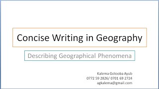 Concise Writing in geography  Describing Contribution of an activity or sector [upl. by Maier813]