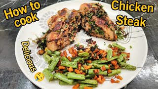 Delicious chicken steak Recipe How to make Chicken steak at home 🤤 😍 [upl. by Aliban236]