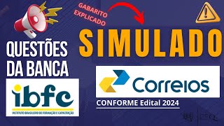 ⚠️SIMULADO CORREIOS  RETA FINAL⚠️  CONFORME EDITAL 2024  eBOOK QUESTÕES NA DESCRIÇÃO [upl. by Ashien]