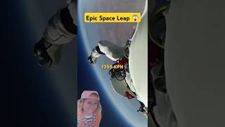 🚀 Jumping from Space 🌌 spacejump extremeadventure skydiving redbull [upl. by Essilrahc]