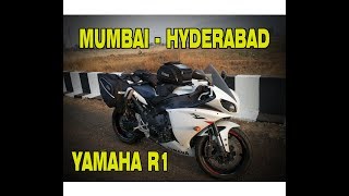 Mumbai to Hyderabad on a Yamaha R1 1000cc [upl. by Hrutkay]