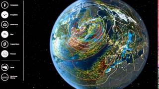 Precipitação campos de pressão e circulação atmosférica às 19h30 Inverno de 2016 [upl. by Septima590]