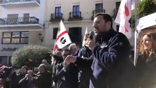 MATTEO SALVINI in diretta da OZIERI SASSARI 18022019 [upl. by Ttezzil756]