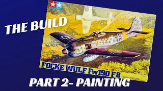 Painting Tamiya 148 Focke Wulf Fw190 Plastic Model Build Part 2 [upl. by Cheffetz104]