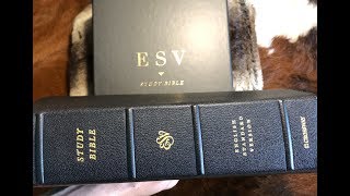 ESV Goatskin Study Bible Review plus leather comparison [upl. by Schoenfelder]