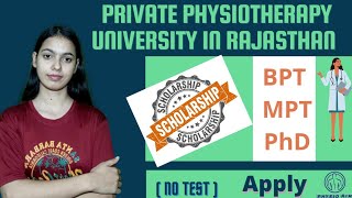 BPTMPTPhD in private university in Rajasthan  NIMS university jaipur admission process [upl. by Vorfeld857]