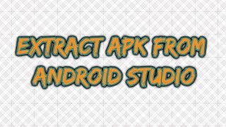 How to export an unsigned APK file from Android Studio [upl. by Eyahs]