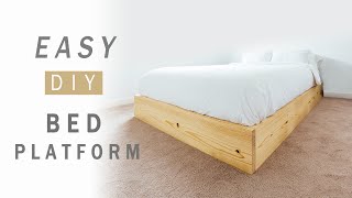 Easy DIY Bed Platform with plans  How To Make [upl. by Tj]