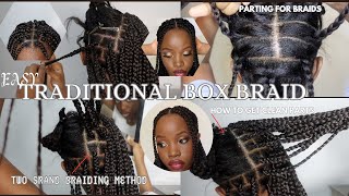 HOW TO DO TRADITIONAL BOX BRAIDS FOR BEGINNERS  KAITLYN CAREN [upl. by Urbannal897]