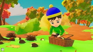 Le castagne  Canzone dellautunno per bambini video animato [upl. by Bartel]