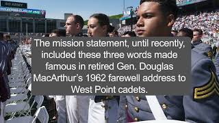 West Point deletes ‘duty honor country’ from mission statement [upl. by Ralli]