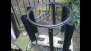 UK DIY PVC Bike wheel VAWT Test 221112 [upl. by Aikehs690]