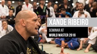 Xande Ribeiro BJJ seminar at World Master 2016 [upl. by Nilrem127]