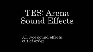 The Elder Scrolls Arena  Sound Effects [upl. by Seitz61]