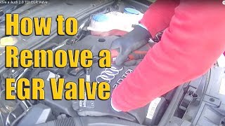 Audi 20 TDI EGR Valve Removal [upl. by Llekcor687]