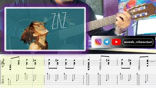 je veux by zaz finger style Tutorial music sheet amp tab [upl. by Adine716]