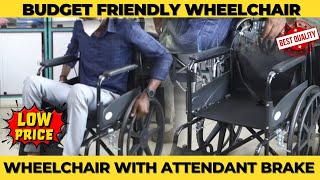 Wheelchair with attendant brake  Wheelchair at lowest price in Chennai aeoncare  wheelchair [upl. by Nillok]