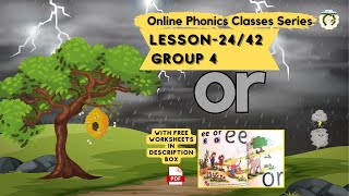 Phonics Lesson 24 OR the rcontrolled vowel Jolly Phonics Classes [upl. by Etnaed]