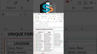 Discover Unique Locations in Excel with One Powerful Formula excelformula skillpro00000 excel [upl. by Doble]