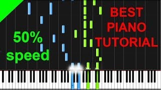 Alicia Keys  Empire State Of Mind 50 speed Piano Tutorial [upl. by Zucker]