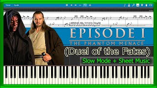 Duel of the Fates ⚔ Star Wars Episode I 🪐 Slow PIANO TUTORIAL 🎹 98 [upl. by Nabois806]