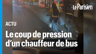 Un chauffeur de bus RATP mis à pied après sêtre filmé en train dintimider un cycliste [upl. by Dolhenty]