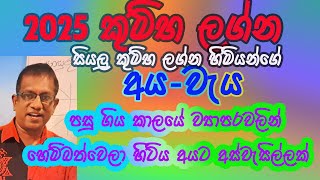 Lagna Palapala 2025 Kumbha lagnaya  අය වැය 2025 කුම්භ ලග්නය [upl. by Redman]