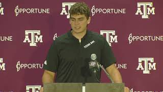 Texas AampM QB Conner Weigman discusses where he can improve after ND loss [upl. by Ltney347]