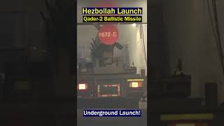 Hezbollah Launched Qader2 Ballistic Missile Underground Launch [upl. by Vez]