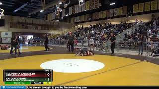 127 Lbs Semifinal  Alejandra Valdiviezo Poway High School Wrestling Vs Kaydence Boyd NexGen Reg [upl. by Redle]