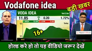 Vodafone idea latest news buy or notvodafone idea share price targetvodafone idea share analysis [upl. by Hgielyak]