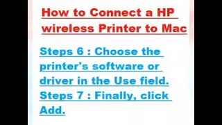 How to Connect a Wireless Printer to Mac  123hpcomsetup  123hpcomsetup for Mac [upl. by Neirda]