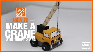 How to Build a Crane with ThriftDiving  The Home Depot Kids Workshops [upl. by Jamal]