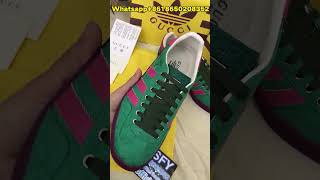 worth having adidas x Gucci Gazelle Green GG Monogram Sneakers shoes sneaker adidas GUCCI [upl. by Parlin]